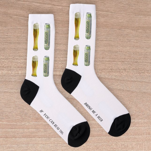 Chaussette Si tu peux lire ceci apporte-moi une bière (Créateur téléchargé)