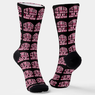 Chaussette Si vous pensez que je suis Cool, voir Mon berger a