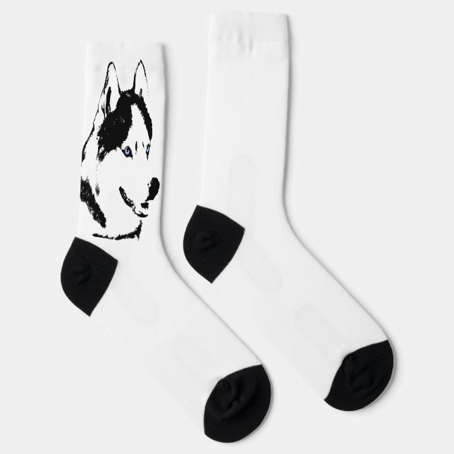 Chaussette Siberian Husky Socks Husky Dog Socks Customize (Droite)