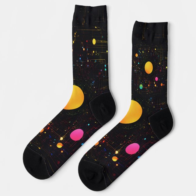 Chaussette Signe sans texte noir équipage arrière - plan (Gauche)