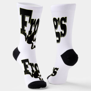 Chaussette Silhouette d'une Escalade de grenouille dans le mo