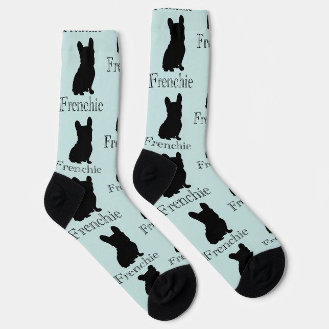Chaussette silhouette Frenchie (Droite)