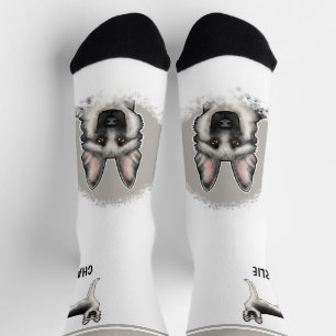 Chaussette Silver Sable Chien Berger Allemand Avec Nom Person