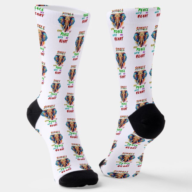 Chaussette Simple Et En Paix Avec Mon Coeur (Angulaire)