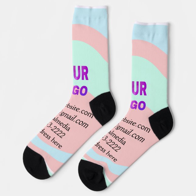 Chaussette simple et minimal ajouter votre logo/design ici te (Gauche)