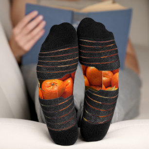 Chaussette Simple fruit orange ajouter un nom personnalisé mi