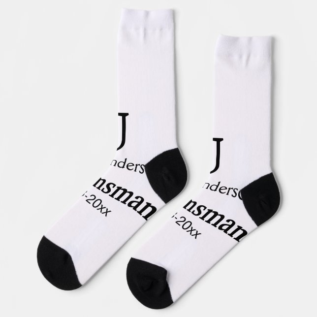 Chaussette SIMPLE MINIMAL ajouter votre nom toiletteur person (Gauche)