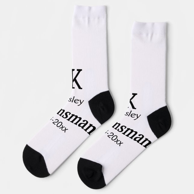 Chaussette SIMPLE MINIMAL ajouter votre nom toiletteur person (Gauche)