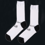 Chaussette SIMPLE MINIMAL.CUTIE ADD NAME BABY baby shower Thr<br><div class="desc">Conception</div>