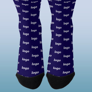 Chaussette Simple motif commercial Logo Bleu marine Promotion