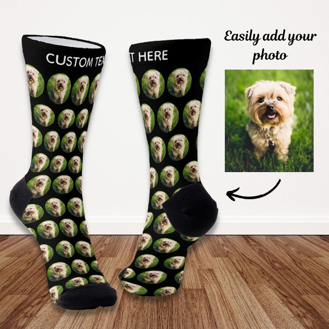 Chaussette Simple personnalisation Pot de chien Photo Sock de (Créateur téléchargé)