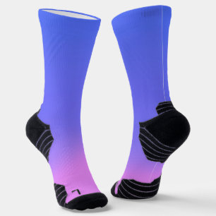Chaussette Simple Sunset Ombre Effet rose bleu