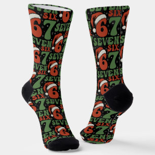 Chaussette Six Seven 67 Chapeau de Père Noël Drôle Noël Xmas