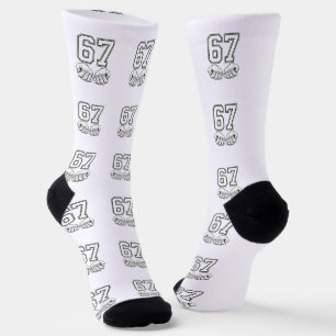 Chaussette Six Seven 6 7 Mème Drôle Chaussettes Mains
