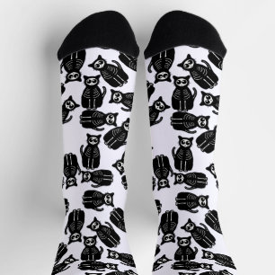 Chaussette Skeleton Cats Halloween