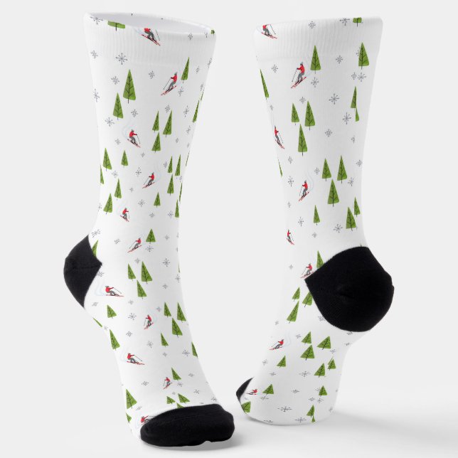 Chaussette Skis et pins (Angulaire)