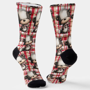 Chaussette Skunk capricieux bonbon de Noël Christmas