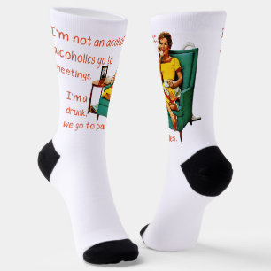 Chaussette SlipperyJoe socialiser la fête de la boisson vinta