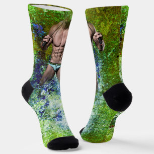 Chaussette SlipperyJoe's blanc musculaire sexy homme speedo n