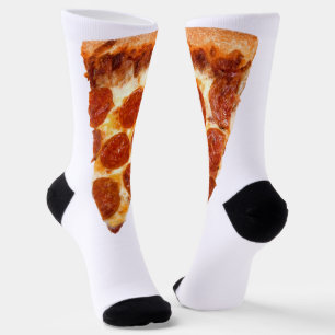 Chaussette SlipperyJoe's classique pepperoni pizza tranche fo