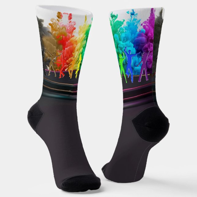 Chaussette SlipperyJoe's Dancing Pride Shadows cadeaux gay ar (Angulaire)