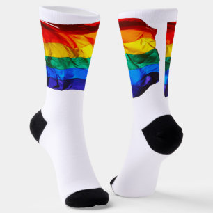 Chaussette SlipperyJoe's drapeau gay pride agitant des couleu
