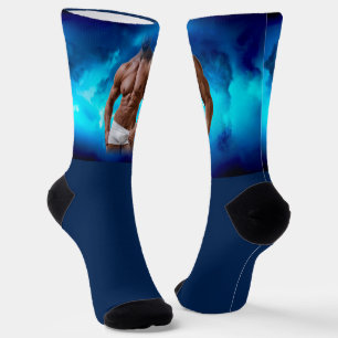 Chaussette SlipperyJoe's homme musclé barbu torse nu sixpaque