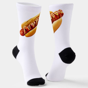 Chaussette SlipperyJoe's hot dog ambiance estivale BBQ niché