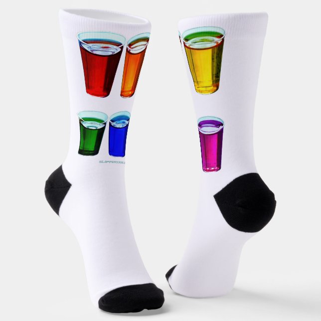 Chaussette SlipperyJoe's shot glasses liquid pride colors cel (Angulaire)