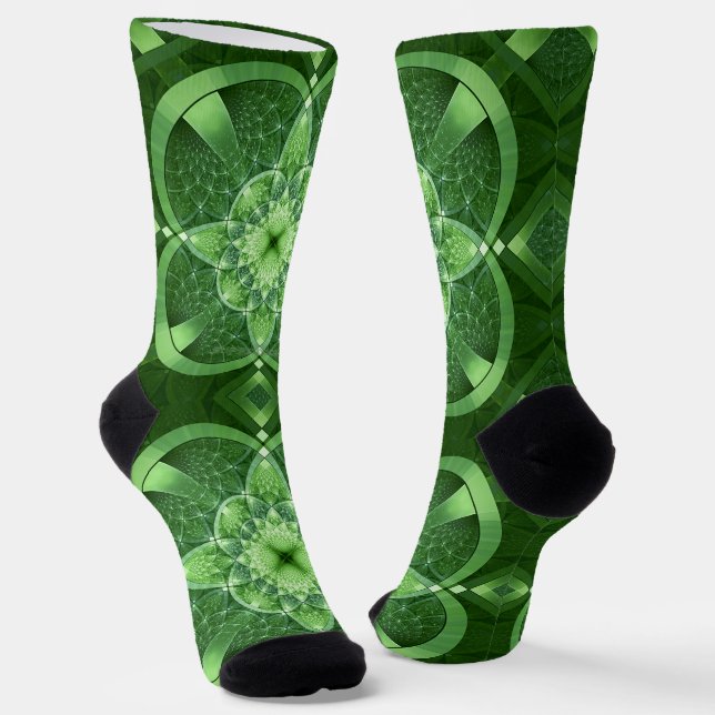 Chaussette SlipperyJoe's St. Patrick's Day Fractal vortex hol (Angulaire)