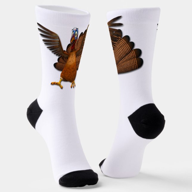 Chaussette SlipperyJoe's Thanksgiving gobble de manière respo (Angulaire)