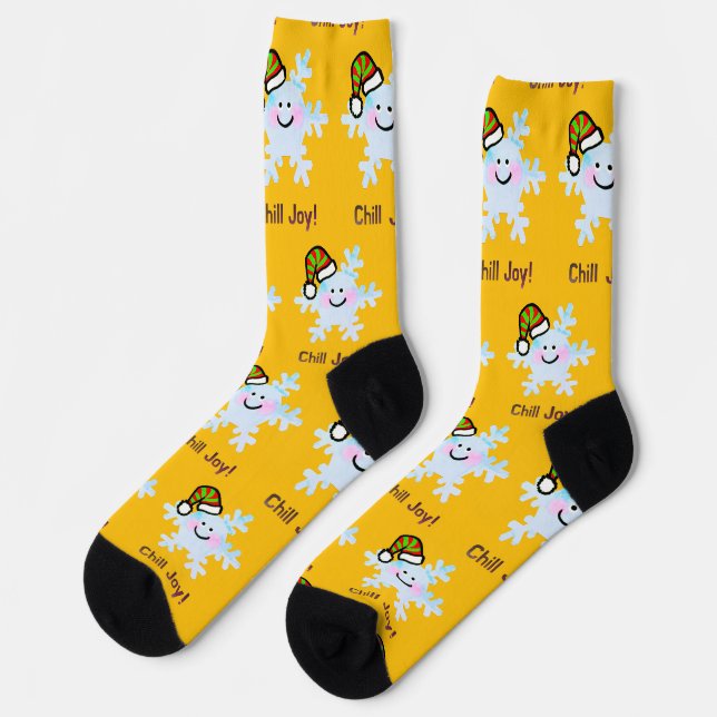 Chaussette Smiling Snowflake Holiday Cheer (Gauche)