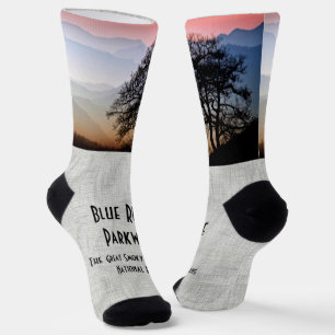 Chaussette Smoies Blue Ridge Parkway Sunset Travel Photo