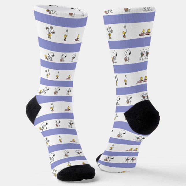 Chaussette Snoopy & Woodstock Motif de Pâques (Angulaire)