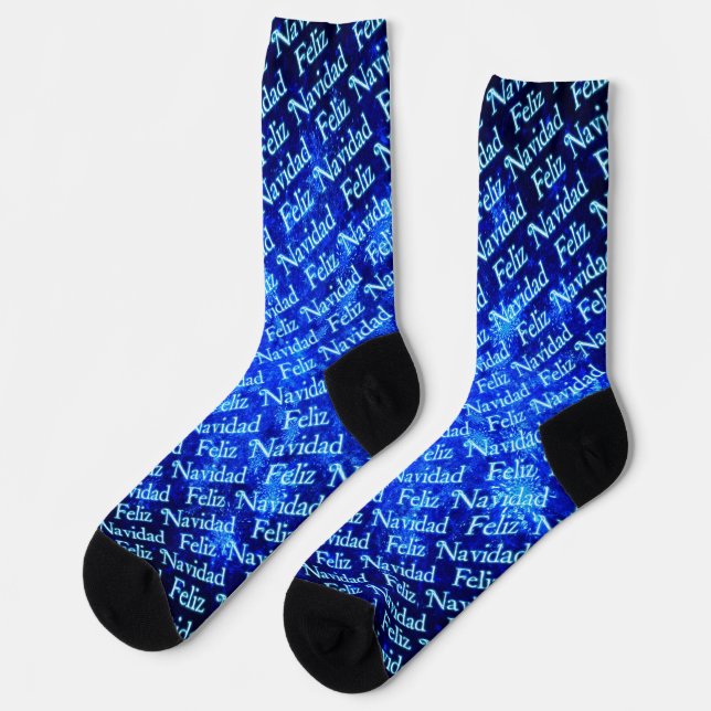 Chaussette Snowburst fractal - Feliz Navidad Socks (Gauche)