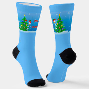 Chaussette Snowman Peeking