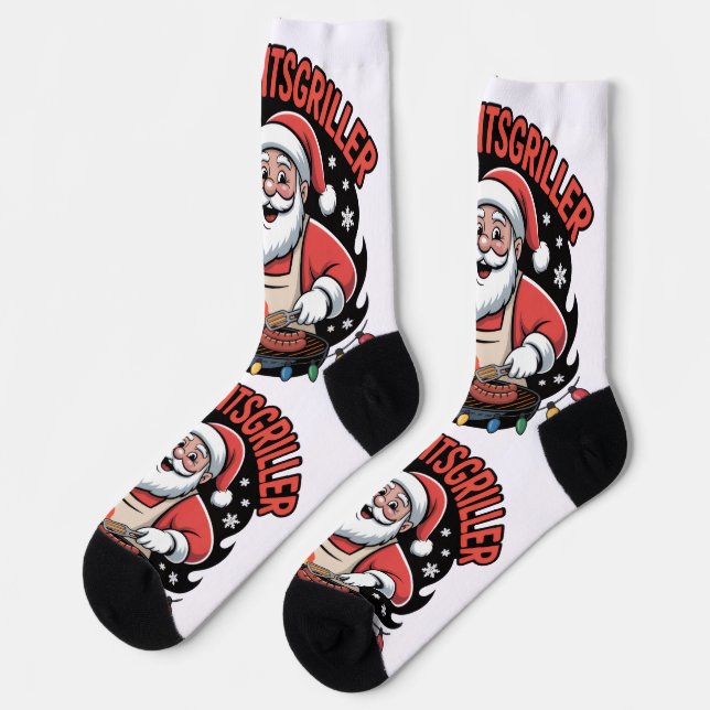 Chaussette Socken mit Weihnachtsmotiv (Gauche)