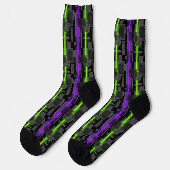 Chaussette Sockets Laser Cyberpunk (Gauche)