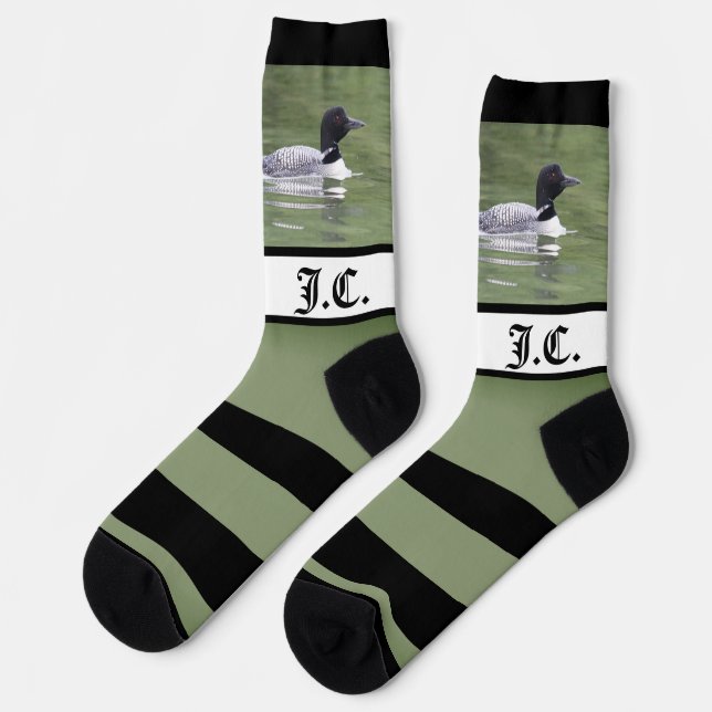 Chaussette Socks monogrammed de Loon Wide Stripe (Gauche)