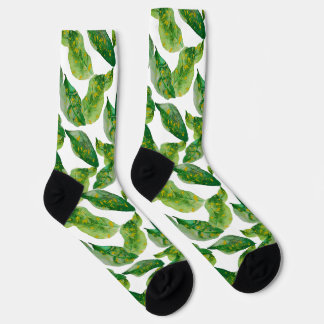 Chaussette Socles d'impression Feuille verte