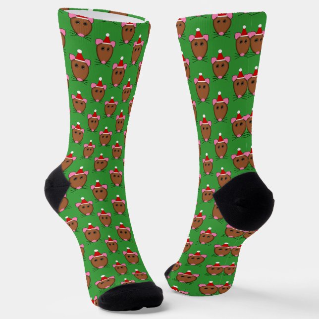 Chaussette Souris de Noël Joyeuse à motif (Angulaire)