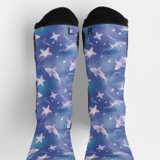 Chaussette Sous l'océan : Requins (Haut)