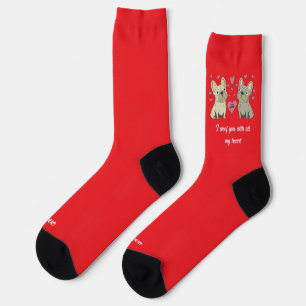 Chaussette Soyez mes Saint-Valentin, chiens