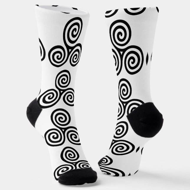 Chaussette Spirales noires triples Thunder_Cove (Angulaire)
