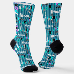 Chaussette sport fitness texte clair motif pour sportswear