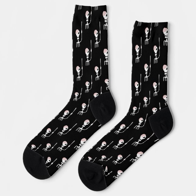 Chaussette squelette d'Halloween avec une épée  (Gauche)