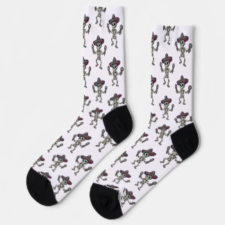 Chaussette Squelette Mexicain Coloré