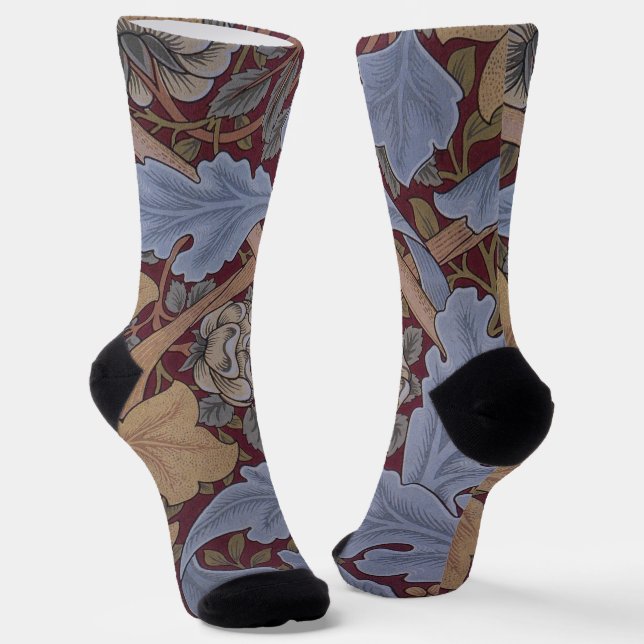 Chaussette St. James Acanthus Leaf Motif par William Morris (Angulaire)
