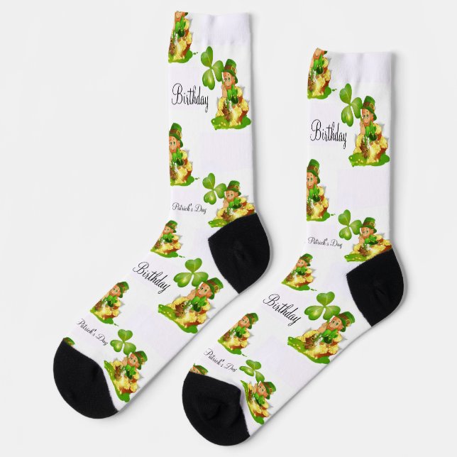 Chaussette St. Patrick's Day Joyeuses Chaussettes d'anniversa (Gauche)