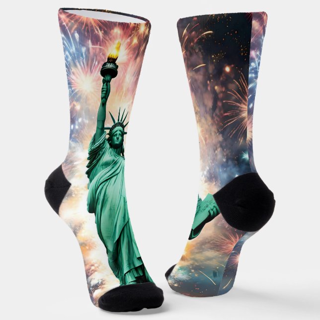 Chaussette Statue De La Liberté Feu D'Indépendance, Garçons (Angulaire)